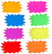 96 Stück Neon Papier Starburst Verkaufsschilder Starburst Klassenzimmer Namensschilder Star Burst Poster Board Sternform Papier Party Lebensmittel Etikette Fluoreszierende Sortiert Farben