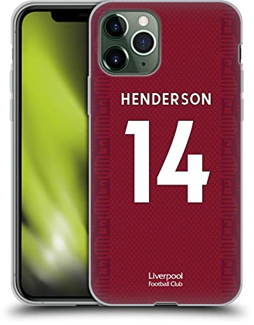 Head Case Designs Offizielle Liverpool Football Club Jordan Henderson 2022/23 Spieler Home Kit Soft Gel Handyhülle Hülle kompatibel mit Apple iPhone 11 Pro