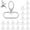 20pcs Hummer Schließe, Schwenkverschlüsse Lanyard Snap Schwenksnap Haken Lanyard Schließe Zinklegierung Schlüsselanhänger Haken Schlüsselringe Schwenkhaken Hummer Klaue Clip für Geldbörsen (32mm)