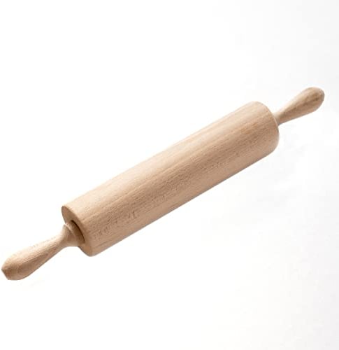 Chinchilla® Rouleau à pâtisserie avec axe en métal fabriqué en Allemagne - Rouleau de cuisson de qualité supérieure en bois de hêtre - De cuisson pour étaler la pâte à gâteaux, pizza et biscuits