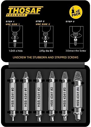 Gifts for Men,Damaged Screw Extractor Set-Christmas Stocking Stuffers for Men Adults Him,Mens Gifts for Dad,Husband,Stripped Screws Nuts & Bolts Drill Bit Tools for Easy Removal of Rusty Broken Screw