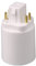 SouiWuzi Converter de Enchufe de luz, Adaptador de lámpara de luz LED GX24Q a E27 Converter Converter Lámpara Adaptador de Bombilla 4 Pin GX24Q a E27 Adaptador de lámpara de Soporte de Bombilla