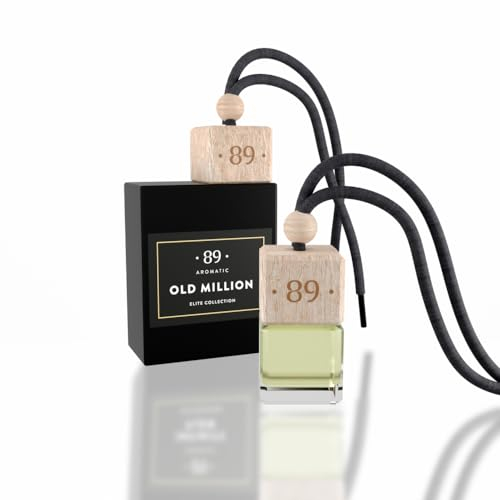 • 89 • Auto Duft Lufterfrischer, Duftbaum Aufhänger Diffusor – Grapefruit, Zitrone Parfüm - Autoduft Gegen Gerüche, Innenraum Deko Duftspender Automatisch im Taxi, Büro, Zuhause, Premium Glas Zubehör