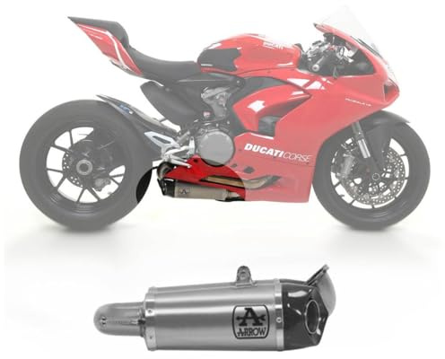 ARROW TITANIUM WORKS SILENCERS (RIGHT AND LEFT) WITH CARBY END CAP PANIGALE V2 955 2020 RACING TITANIUM WORK EXHAUST (R+L) WITH WELDED STAINLESSSTEEL LINK PIPE