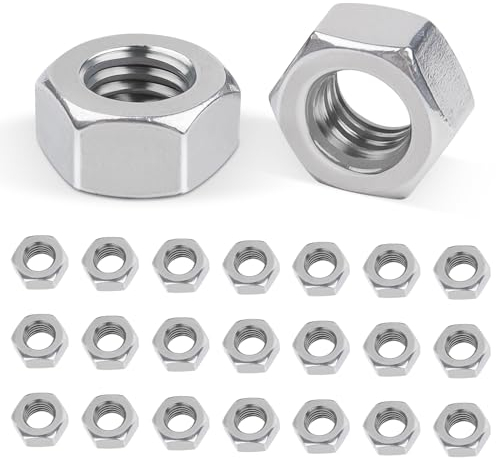 100 Stück Sechskantmutter M8, Leryati Mutter M8 DIN934 Kohlenstoffstahl Sechskantmuttern, Hex Nut Muttern Sechskantmuttern, Sechskant Mutter Regelgewinde Mutter