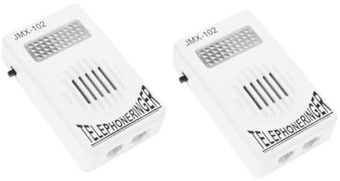 jojofuny 2stücke Lautstarker Telefonklingelverstärker Mit Lichtsignalisierung Für Senioren Und Hörgeschädigte Kompaktes Design Kompatibel Mit Allen Telefonanlagen Einfache Installation