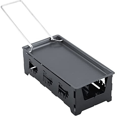BBQ Tool, Portable Grill Mini Raclette Set, Non-Stick Design with Spatula for Outdoor Activities for Home