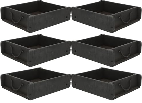 Novaliv 6X Holzkiste Vintage Schwarz 30 x 25 x 8 cm Alte Ziegelform Holz Groß Allzweckkiste aus recyceltem Altholz Jede Form EIN Unikat ? Vintage Kiste Deko