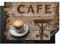 KitchenYeah© Protezione Piano Induzione 75x52 cm Cucina Copri Fornelli Proteggi di Cottura Antiscivolo Tappetino Legno - Caffè - Caffè