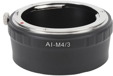 Adaptateur D'objectif, Adaptateur AI vers M4/3, Adaptateur de Monture D'objectif AI vers M4/3, Bague de Conversion D'objectif Haute Précision avec Couvercle Arrière D'objectif