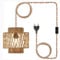EcoGehen Vintage Boho Rattan Hängelampe mit Stecker Lampe E27 Pendelleuchte Rattan Lampenschirm Hängeleuchte Hängende Esstischlampe Pflanzenlampe 450cm Kabel für Schlafzimmer Küche Esstisch Pavillon