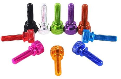M6x20 Colorful Aluminum Computer Case Screws, Sky Blue, M6x20mm-10 Pcs