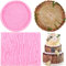 RFGHAC Tree Stumps Cake Silicone Moulds Tree Bark Texture Fondant Impression Mould for Cake Decorating Cupcake Topper Candy Polymer Clay Chocolate Gum Paste Set of 2