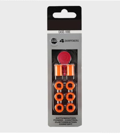 Antivibradores para Pala de Padel. Shockout. 4 Dampeners. Ease Vibe. Los dampeners Ease-Vibe Son pequeños y Ligeros, Pero Extremadamente eficaces. Color Naranja. Pro Elite.
