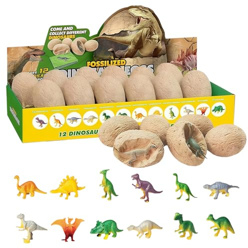 Dinosaurie grävningsset för barn, 12 st. Dino ägg att gräva ut figurer dinosaurier ägg utgrävning leksak present till födelsedag barnleksak påsk pojkar flickor från 3 4 5 6 7 8 9 10