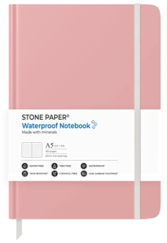Stone Paper Cherry Blossom Lined Notebook