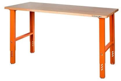 Bahco 1495Wbah18Twgr Werkbank, verstellbare Beine, 180 mm, Arbeitsplatte aus Holz, Grau