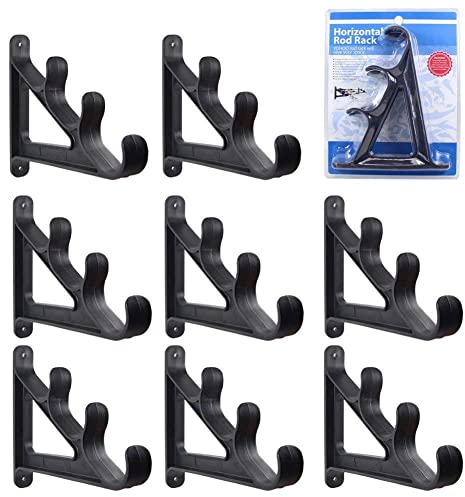Croch Horizontal Wand Rutenhalter Rod Rack für 3 Angelruten (4 Paar)