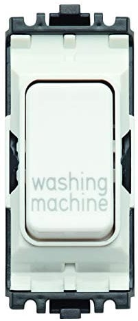 MK Electric Edge 20 Amp DP 1 Way Printed Switch Module for Washing Machine