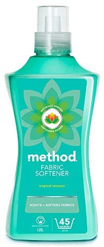 Method Tropical Coconut Fabric Conditioner, Pack of 4, 180 Washes