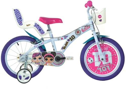 Dinobikes Kinderfahrrad LOL Mädchen, Weiß, 16 Zoll