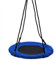 vidaXL Balançoire Rond Nid Assiette Siège à Bascule Nid d'Oiseau pour Enfant Adulte Jardin Extérieur Arrière-Cour 60 cm 100 kg Bleu