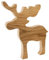 Elch aus Holz - Eiche - Deko aus Holz - Weihnachtsdeko (30cm)