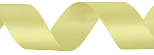 WedDecor Canary Ribbon for Gift Wrapping, 40mm x 25 Metres Double-Sided Satin Polyester Ribbon Roll for Wedding, Christmas, Hair Bow, Crafting, Sewing, Birthday Cake Decoration