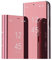 MRSTER Note 20 Ultra Hülle Clear View Standing Cover, Spiegel Handyhülle Schutzhülle Flip Case mit Standfunktion hülle für Samsung Galaxy Note 20 Ultra / Note20 Ultra 5G. Flip Mirror: Rose Gold
