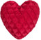 Magma Kissen Fluffy Hearts - ca. 40 x 35cm - Plüsch Kissen in Herzform - sehr flauschig und kuschelig - waschbar Herz rot