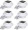 Solalite Solar Gutter Light Outdoor Solar Security Lights Superbright with Panel Black Shell Fence Wall Lamp Garden Wall Lobby Pathway Lamp (White, 6 Pack)