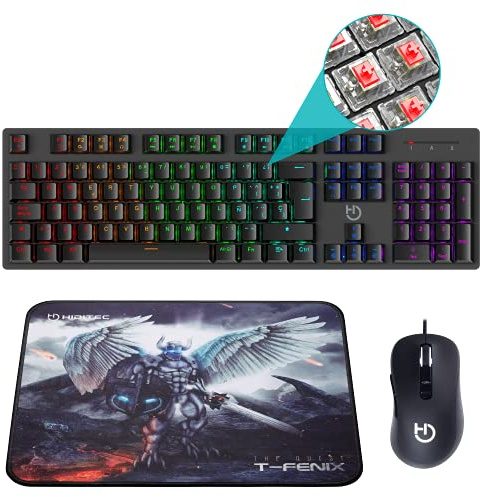 Hiditec Combo Gaming GK400 Tecl+Rat+Alfombrilla