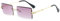 YOJUED Vintage Randlose Sonnenbrille für Damen und Herren Mode Retro Rechteck Brille UV400 Schutz (12-Lila)
