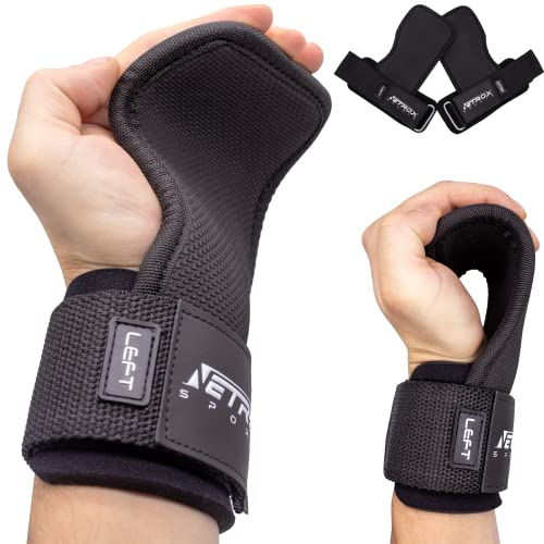 NetroxSports – Soft Grips Profi Zughilfen für Bodybuilding, Gewichtheben, Krafttraining & Fitness – speziell entwickelt für mittlere Gewichte – extra starke Lifting Straps für Frauen & Männer