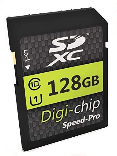 Digi Chip 128GB SDXC Class 10 Memory Card For Nikon Coolpix A1000, B600, P950, W150 Cameras