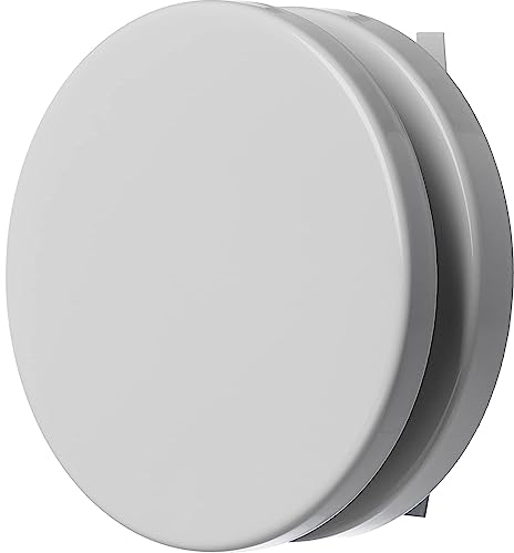 Ø 100mm Bianco Diffusore di Alimentazione dell'aria in Metallo - Valvola a Disco Regolabile - Con clip a molla - Rotonda Griglia di Ventilazione