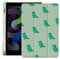 MAYCARI Cute Cartoon Dinosaur iPad mini 4(2015) & iPad mini 5(2019) 7.9 inch Case with Pencil Holder, Support Auto Sleep/Wake, Green Soft TPU Back Protective Case for Girls Women Men