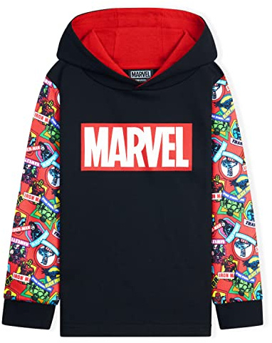 Marvel Hoodie Kinder Jungen und Mädchen Avengers Kapuzenpullover Teenagers