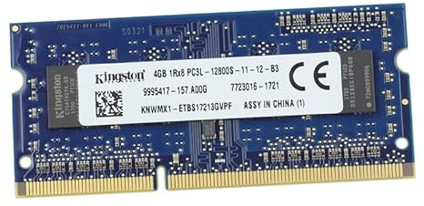 4 GB RAM DDR3 PC3L-12800S Kingston 9995417-157.A00G KNWMX1-ETB SODIMM PC portatile
