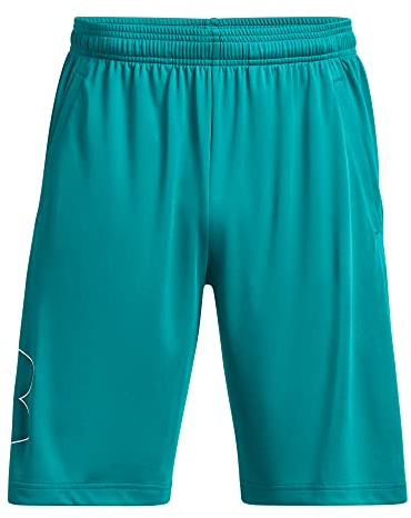 Under Armour Herren UA Tech™ Graphic Shorts, (722) Coastal Teal/White, Groß