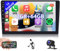 2GB+64GB Autoradio Kabelloses Carplay Android Auto Android 13 Radio mit Navi 9 Zoll Touchscreen 2 Din Bluetooth HiFi GPS Navigation WiFi FM RDS Radio Stereo, Lenkradkontrolle Rückfahrkamera ISO-Kabel