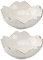 Luxshiny 2Pcs Ciotola di Fiori di Ciliegio in Ceramica Ciotole Oro Piatti di Antipasto di Fiori Che Immergono Ciotole per Cucina Domestica (Bianco)