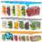 IDEATECH Lot de 20 Sacs Congélation Réutilisables Stand Up, Zip pour Aliments, Sandwich et Rangement, en Silicone Sans BPA