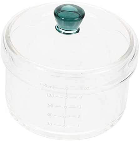 Tazón de huevo al vapor de vidrio Recipiente transparente de vidrio transparente con tapa Tazón de vidrio transparente Olla de cocina de vidrio Cuencos for servir Olla pequeña Tazón for estofado Olla