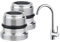 Alicer 2pcs Wasserhahn Adapter, M18 - M22 Aussengewinde Wasserhahn mit Gummidichtung Wasserhahn Aufsatz für Küche Badezimmer Wasserfilter(Silber)