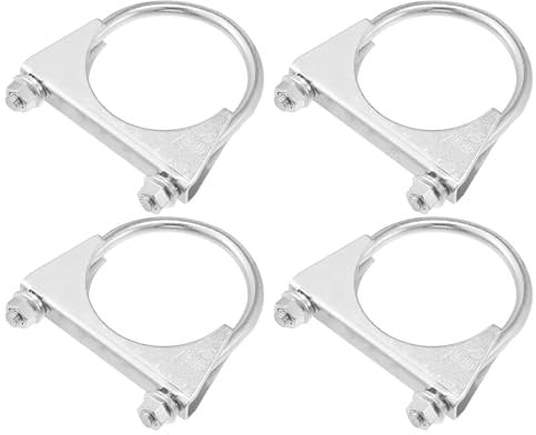 Hihaha Round U Bolt Muffler Exhaust Clamps for Car / 2.5 ID 65mm / 4 Pcs