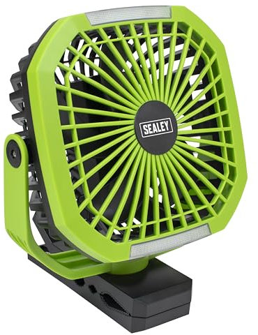 Sealey 8 Portable Clip Fan with Worklight - SCF8WL, Green