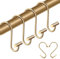 Gold S Shaped Metal Curtain Hooks, Rustproof and Elegant Design, Shower Curtain Hooks, Heavy Duty Hooks for Hanging, Versatile for Bathroom, Kitchen, Closet - BOF
