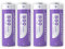 LifePO4 ICR14505 Piles Rechargeables 14500 AA 800mAh Batterie Haute Capacité pour Lampe Torche et Lampes solaires-Lot de 4 (3,7)