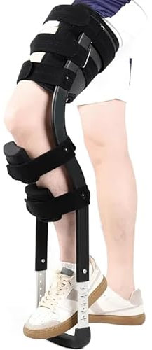 Freihändige Krücke,Bein-Knie-Mobilitätsunterstützung Mit VerstellbarenOberschenkelgurten Und Rutschfesten Matten,bionischemKrümmungsdesign,stabilerSchwerkraftmitte,trägt Ein Gewicht Von 198Pfund